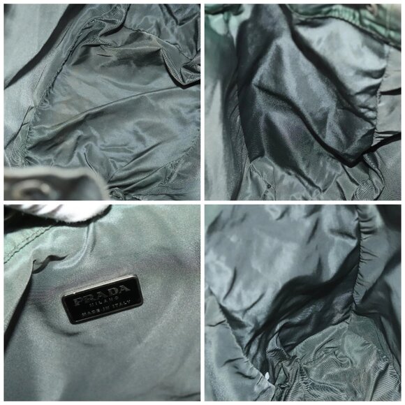 PRADA Backpack Nylon Khaki Silver Auth bs27852 - Picture 15 of 16